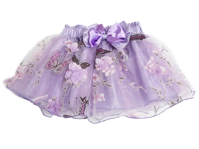 Purple 3-D Flower-Butterfly Tutu Skirt maxi skirt elegant