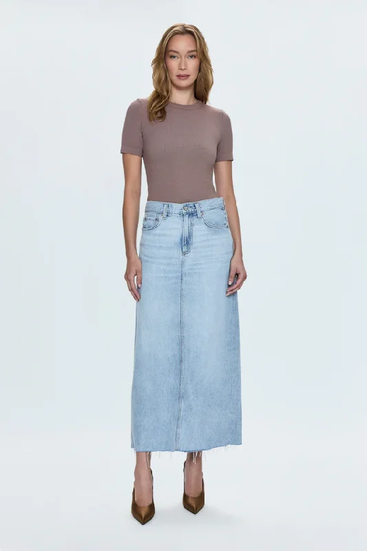 Raye Maxi Skirt by Pistola leather skirt modern