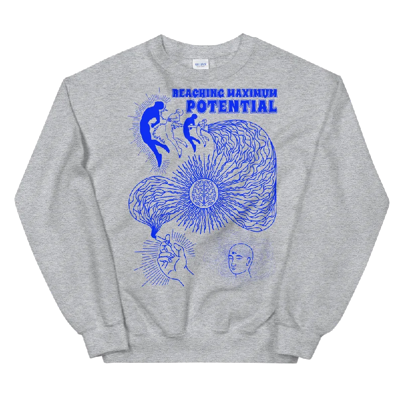 Reaching Maximum Potential Graphic Sweatshirt Hoodie with Hem Detail Decorative Unique