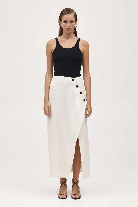ROWAN SKIRT - IVORY chiffon skirt lightweight