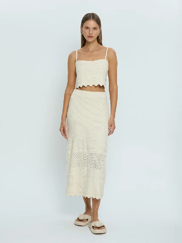Sabela Knit Skirt cotton skirt soft