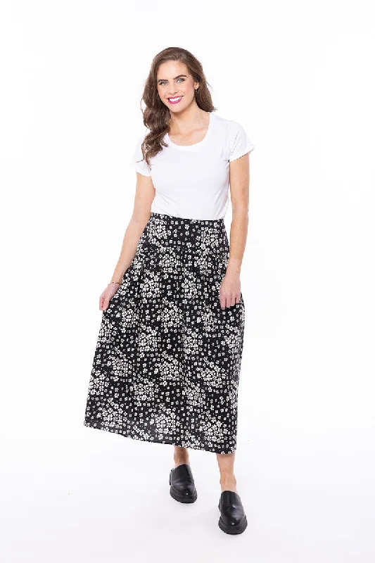 Seeking Lola Liberating Skirt - White Poppy denim skirt fashionable