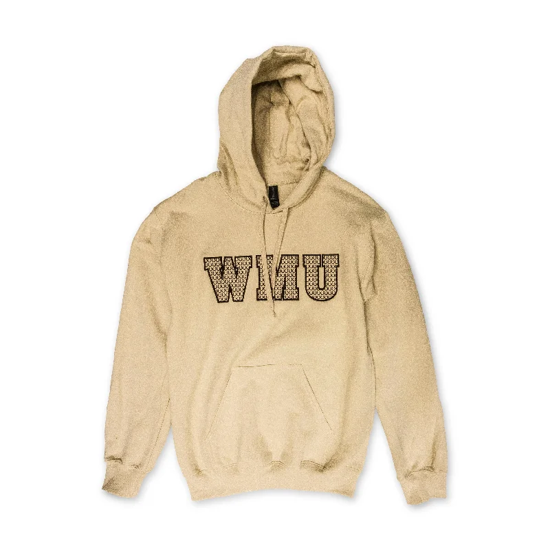 WMU Horseshoe Embroidered Hoodie Hoodie with Hem Embroidery Detailed Premium
