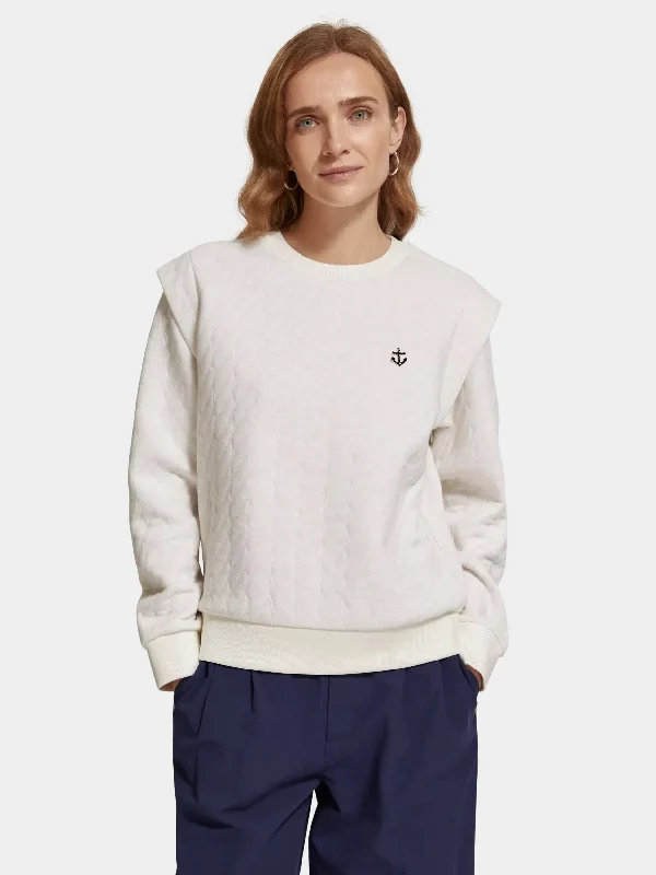 Shoulder detail sweatshirt Hoodie with Velcro Closure Adjustable Secure