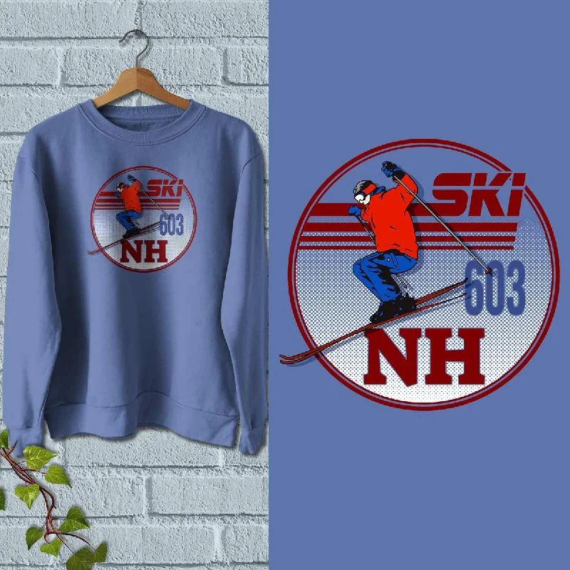 Ski New Hampshire 603 NH Retro Sweatshirt Adult Unisex S-XXL Hoodie with Lace Feminine Delicate