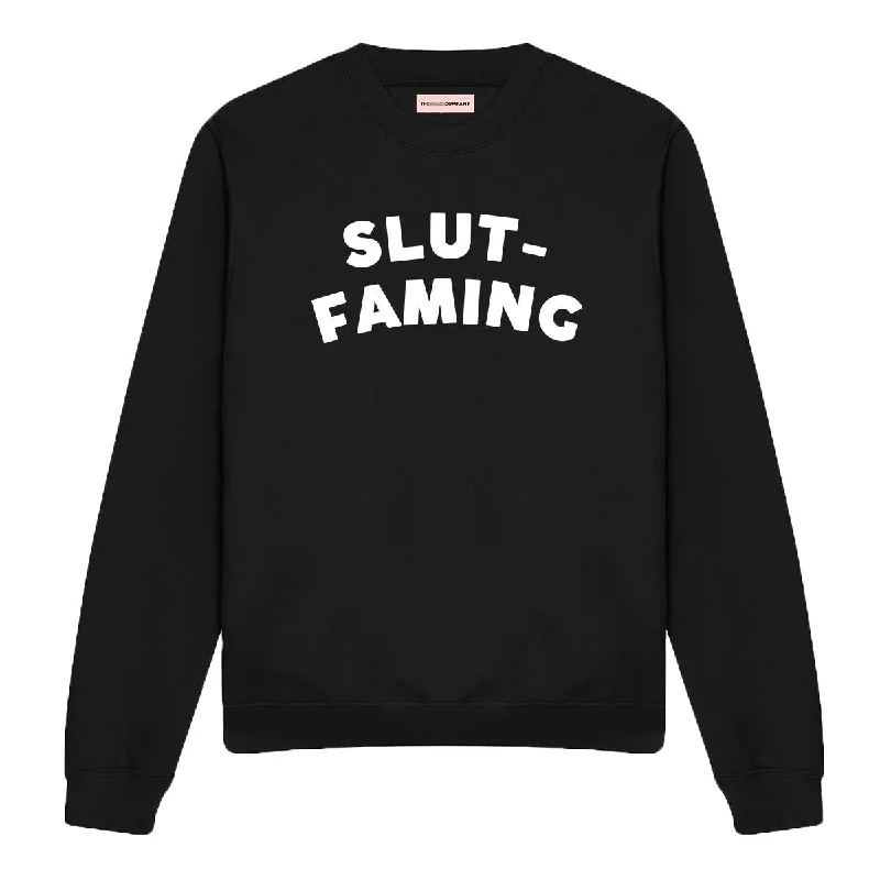 Slut-Faming Feminist Sweatshirt Hoodie Crop Top Short Trendy