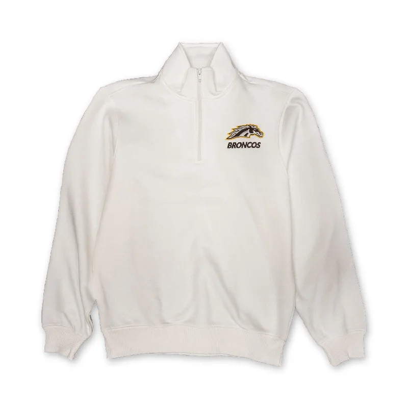 Sweatshirt 1/4 Zip - Glow HH Broncos Hoodie with Hem Drawcord Adjustable Customizable Sweatshirt 1/4 Zip - Glow HH Broncos Hoodie with Hem Drawcord Adjustable Customizable