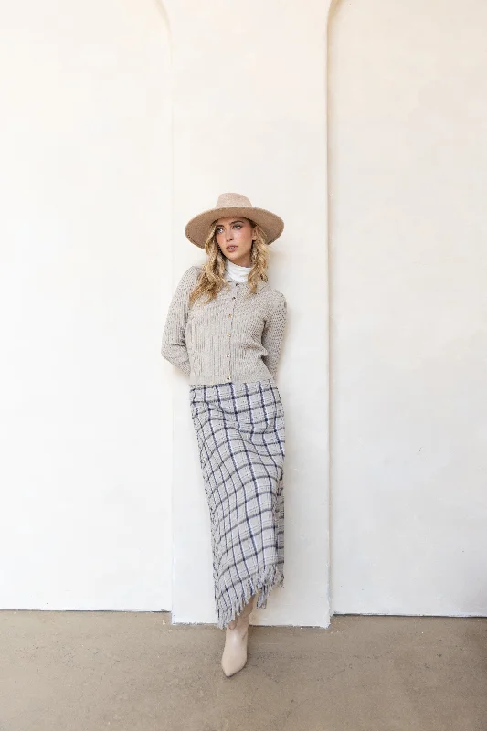 Stella Plaid 2.0 Skirt linen skirt breathable