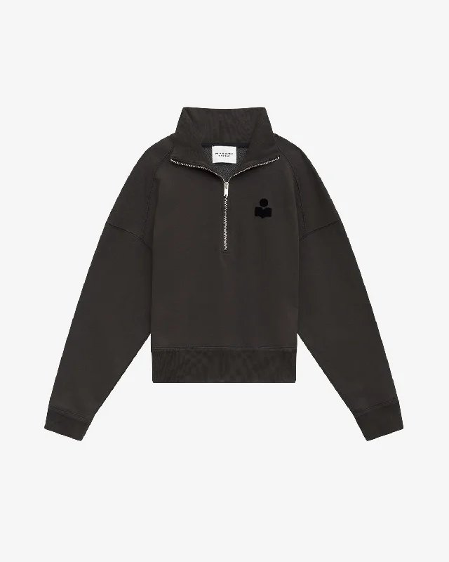 Ross sweatshirt Hoodie with Hidden Zipper Minimalist Clean