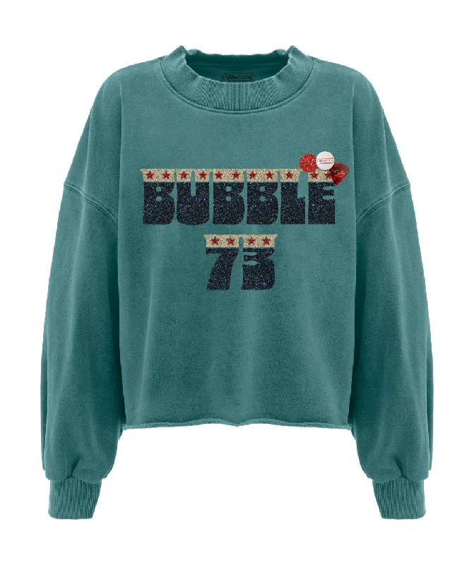 Sweatshirt crop porter forest "BUBBLE" Hoodie with Elastic Cuffs Stretchable Comfortable
