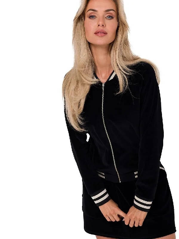 Sweatshirt Moe Hoodie with Hem Lace Feminine Delicate
