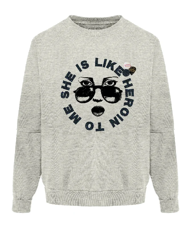 Sweatshirt roller elephant "HEROIN" Hoodie with Hem Ribbing Snug Secure