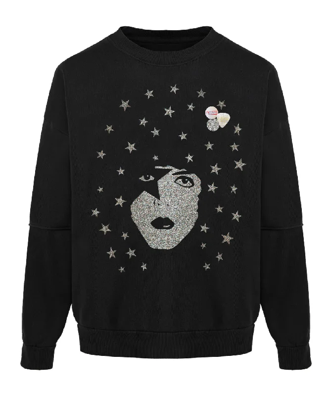 Sweatshirt roller night "SINGER" Hoodie with Monochrome Minimalist Simple