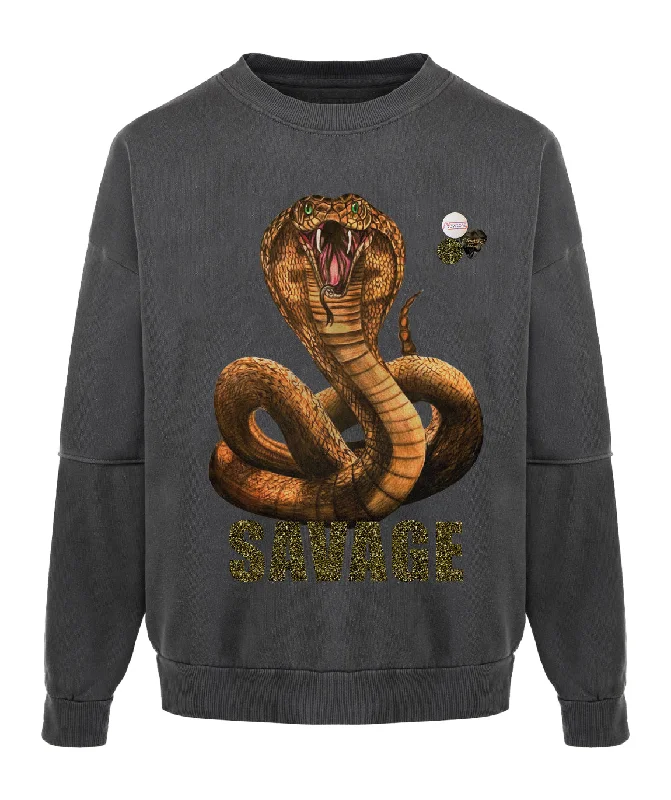Sweatshirt roller pepper "SAVAGE" Hoodie with Emblem Brand Identity