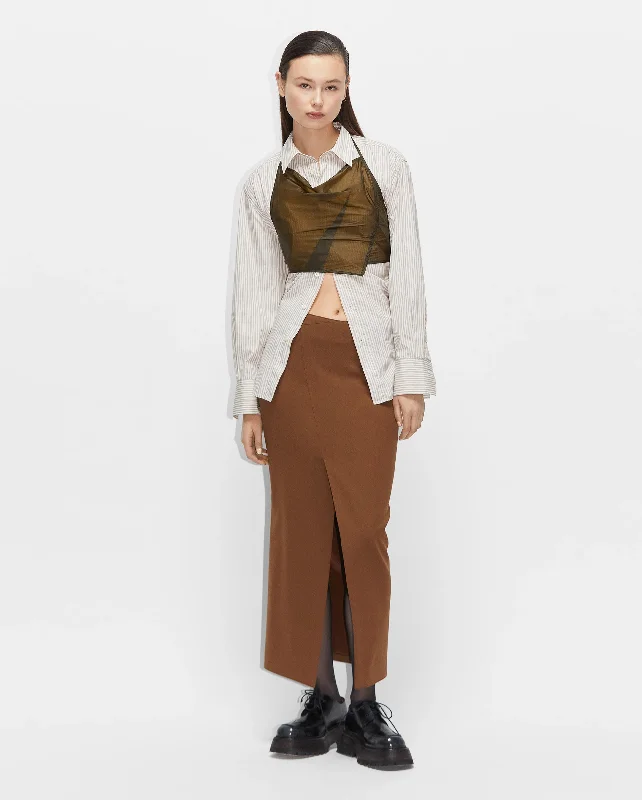 TAIL SKIRT / BROWN lace skirt elegant