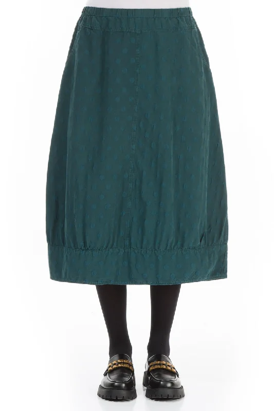 Taper Dotty Emerald Silk Skirt lace skirt romantic