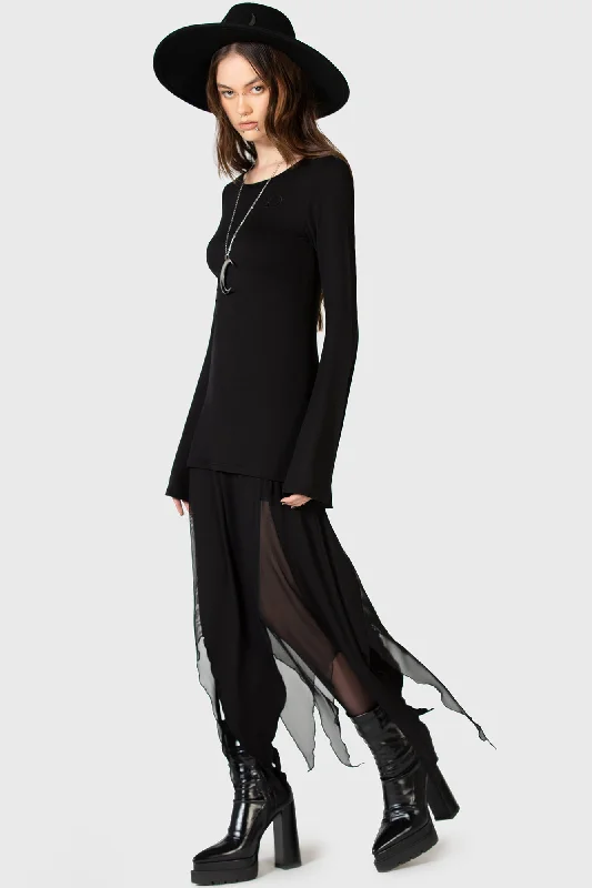 The Grimmer The Better Midi Skirt button skirt front