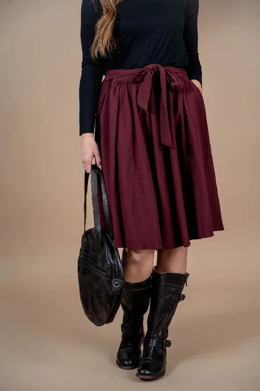 Tie Waist Skirt breathable skirt fabric