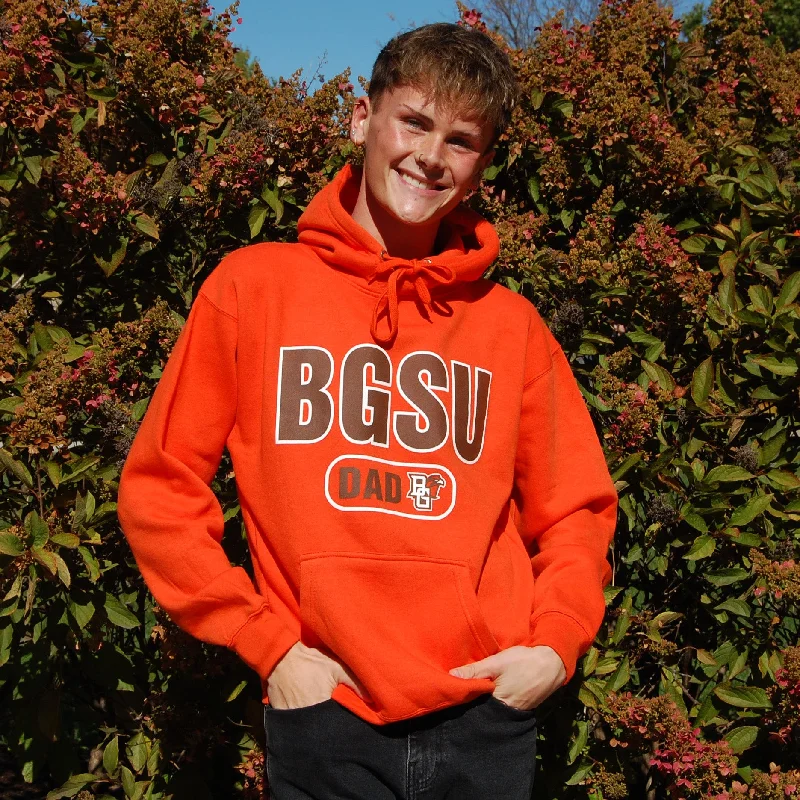 TRT BGSU Dad Hoodie Hoodie with Metallic Shiny Futuristic