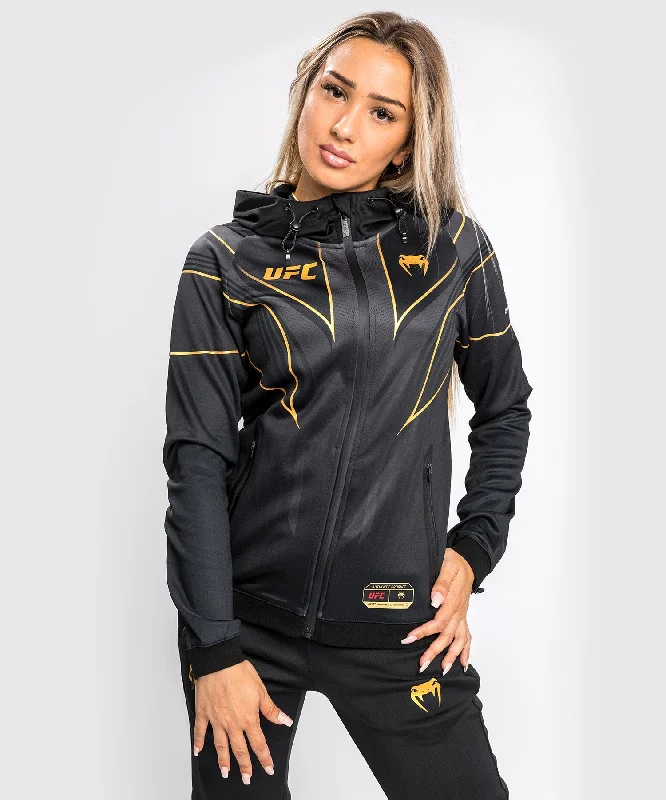 UFC Venum Authentic Fight Night 2.0 Women's Walkout Hoodie - Champion Hoodie with Side Slits Relaxed Casual UFC Venum Authentic Fight Night 2.0 Women's Walkout Hoodie - Champion Hoodie with Side Slits Relaxed Casual