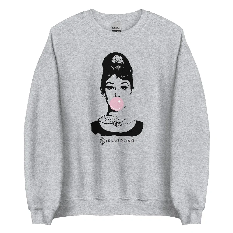 THE ESSENTIAL UNISEX SWEATSHIRT SPORTS GREY AUDREY HEPBURN Hoodie with Strings Custom Fit Adjustable THE ESSENTIAL UNISEX SWEATSHIRT SPORTS GREY AUDREY HEPBURN Hoodie with Strings Custom Fit Adjustable