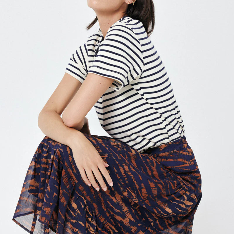 Anicia skirt navy wool skirt thick