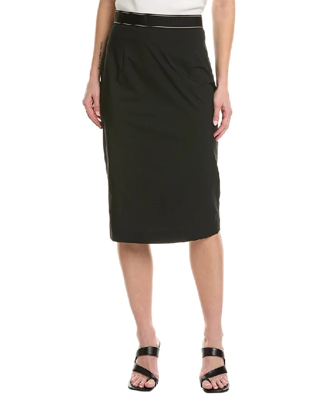 Vince Pencil Skirt linen skirt light
