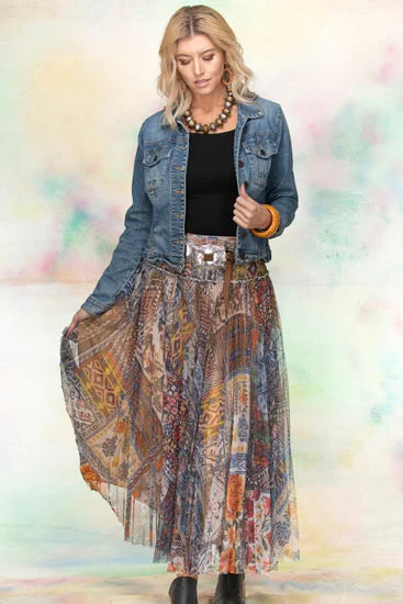 Vintage Collection Nomad Pleated Skirt- Spring 2023 silk skirt sleek