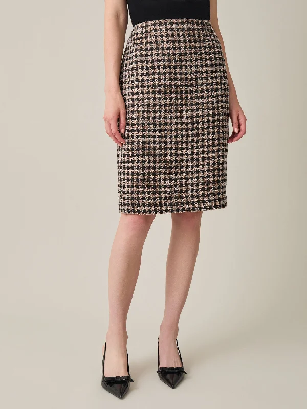 Vivien Skirt, Plaid cotton skirt soft