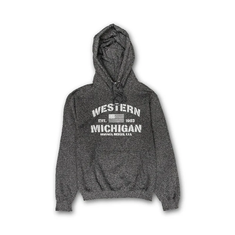 Western Michigan Flag Hoodie Hoodie with Fur Luxurious Winter
