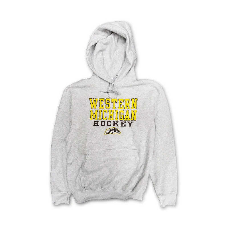 Western Michigan Hockey Spirit Mark Hoodie Hoodie with Elastic Waist Stretchable Comfortable Western Michigan Hockey Spirit Mark Hoodie Hoodie with Elastic Waist Stretchable Comfortable