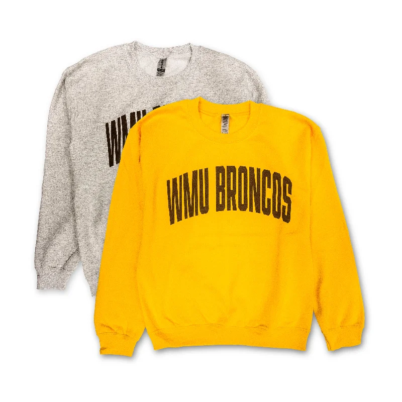 WMU Broncos Crewneck Sweatshirt Hoodie with Hood Adjustable Protection