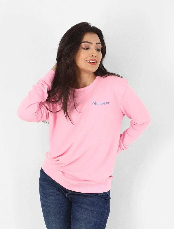 Embroidered Sweatshirt Hoodie with Ribbed Cuffs Snug Fit Comfort