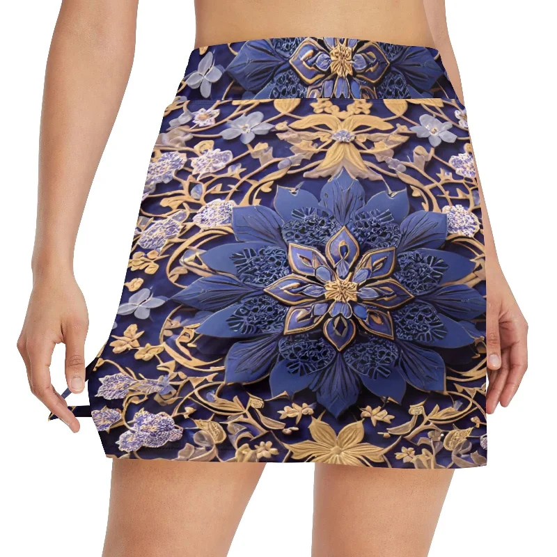 Women's Golf Skirt with Pocket (D64) pleated skirt texture