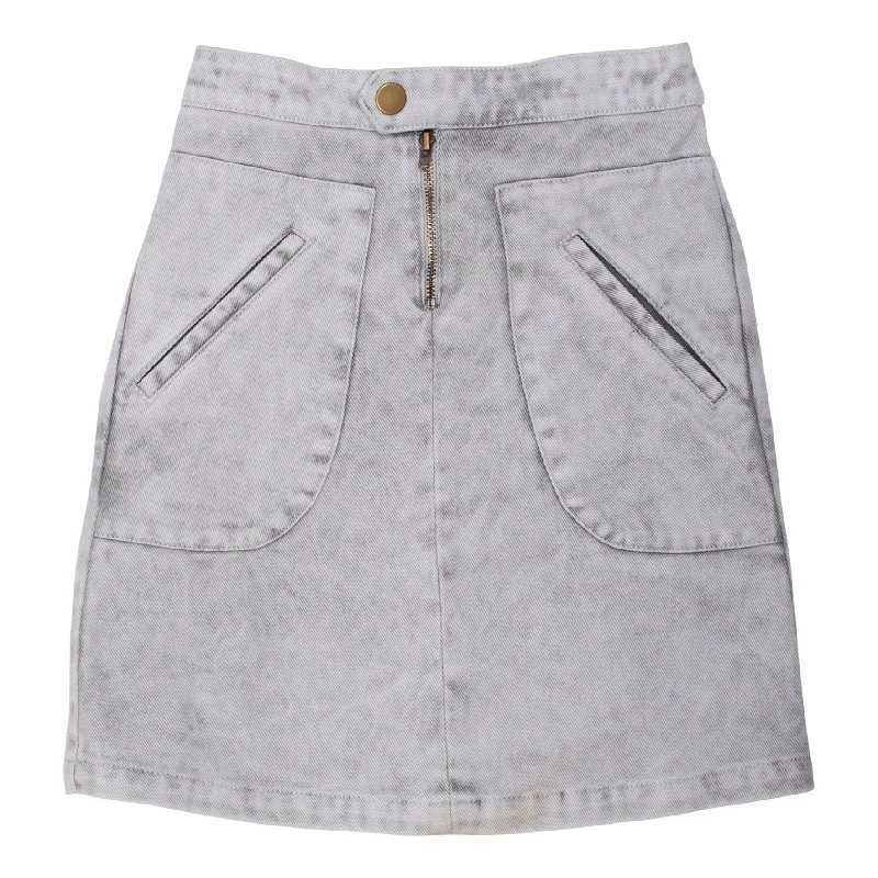 WYNKEN ICE GREY DENIM RIGA SKIRT cotton skirt soft