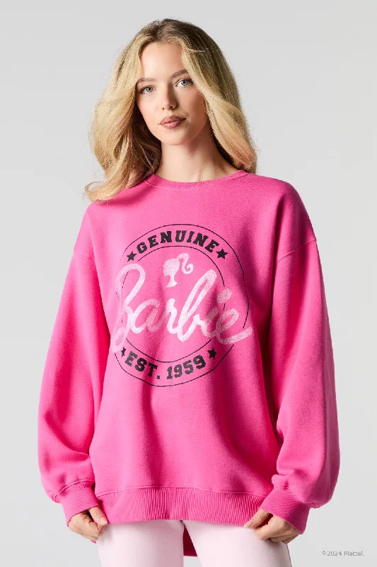 Barbie™ Genuine Graphic Fleece Sweatshirt Hoodie with Reflective Safety Nightwear