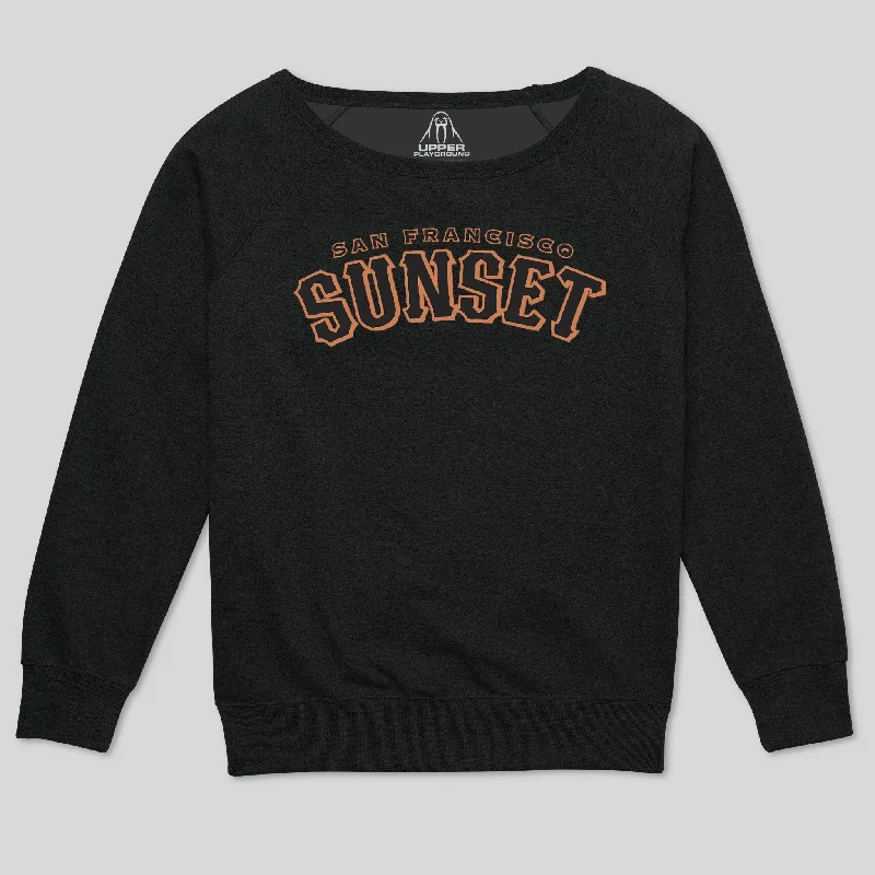 SUNSET DISTRICT WOMEN'S SCOOP NECK SWEATSHIRT Hoodie with Drawcord Adjustable Secure SUNSET DISTRICT WOMEN'S SCOOP NECK SWEATSHIRT Hoodie with Drawcord Adjustable Secure