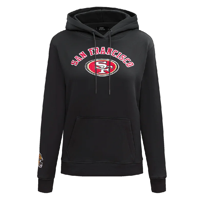 NFL SAN FRANCISCO 49ERS CLASSIC FLC PO HOODIE (BLACK) Hoodie with Embroidery Detailed Premium NFL SAN FRANCISCO 49ERS CLASSIC FLC PO HOODIE (BLACK) Hoodie with Embroidery Detailed Premium