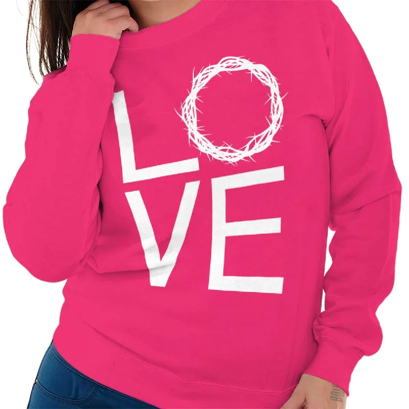 Love Crown Crewneck Sweatshirt Hoodie Dress Longline Feminine