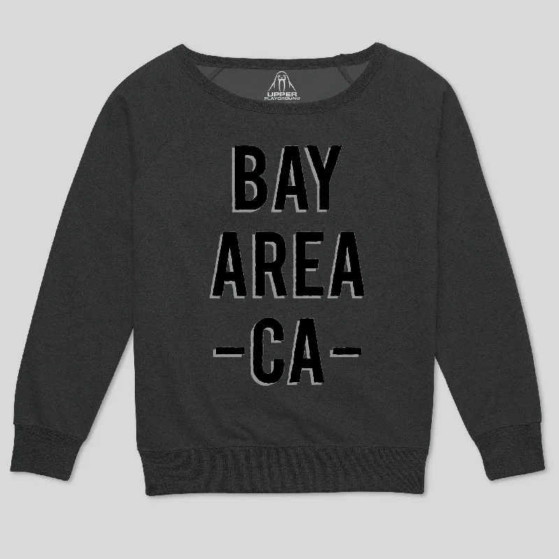 BAY AREA CA WOMEN'S SCOOP NECK SWEATSHIRT Hoodie with Hood Adjustable Protection