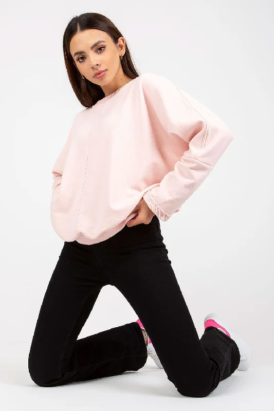 Sweatshirt Rue Paris Hoodie with Contrast Stitching Detailed Premium