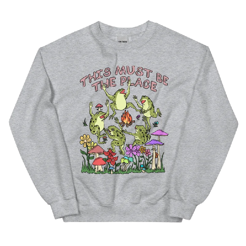 This Must Be The Place Graphic Sweatshirt Cotton Hoodie Fleece Lining Warmth