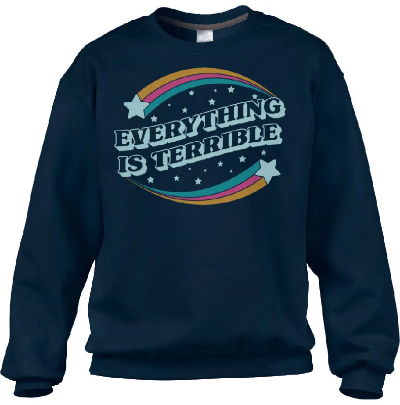 Unisex Everything is Terrible Sweatshirt Hoodie with Elastic Cuffs Stretchable Comfortable Unisex Everything is Terrible Sweatshirt Hoodie with Elastic Cuffs Stretchable Comfortable