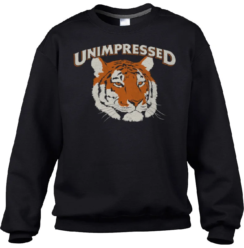 Unisex Unimpressed Tiger Sweatshirt Hoodie with Front Slit Layering Stylish