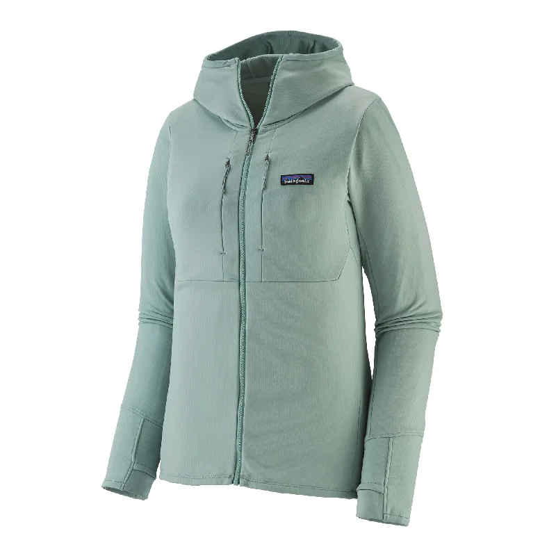 Women's R1® Thermal Full-Zip Hoody Hoodie with Hem Lace Feminine Delicate